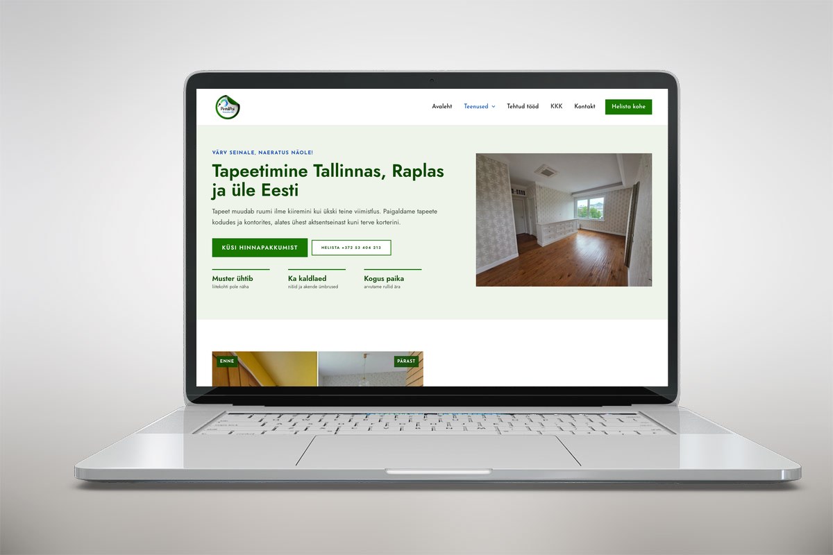 PintsliPai.ee Website – Referenzen von Riin.eu